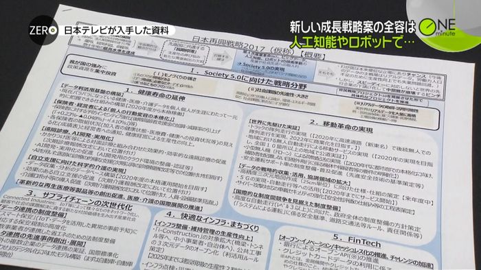 「日本再興戦略2017」案の全容明らかに