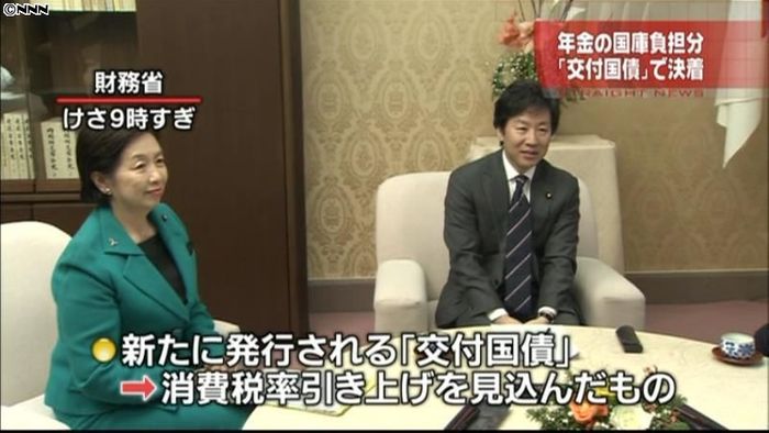 基礎年金国庫負担分 「交付国債」を財源に
