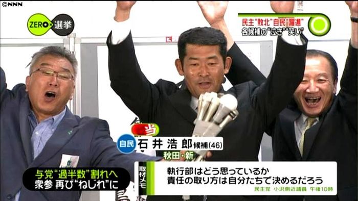 石井浩郎氏(自民・新)が当選確実