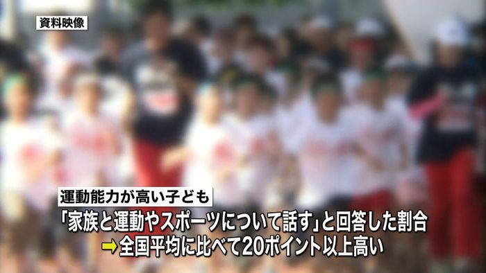家族と運動について会話で“運動能力高い”