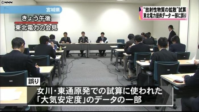 放射能拡散シミュレーションでまたミス