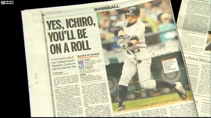 イチロー選手、本拠地に初登場 ヒットも