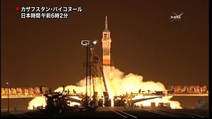 油井さん搭乗「ソユーズ」打ち上げ成功