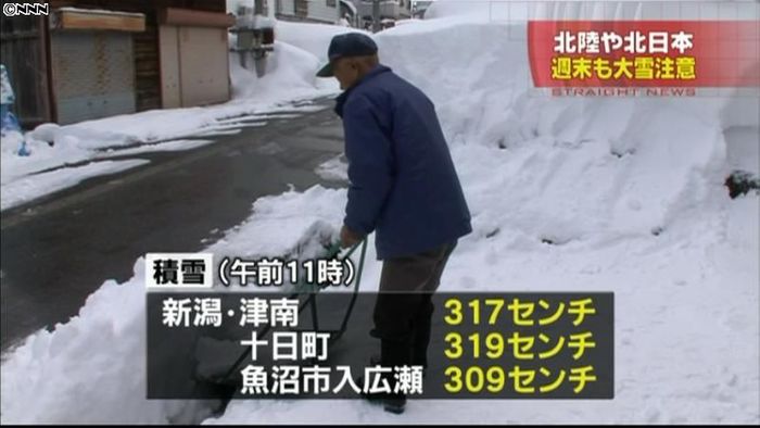 北陸や北日本　週末にかけても雪崩に要注意