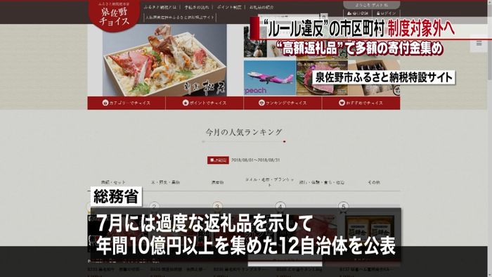 ふるさと納税“ルール違反”は制度対象外へ