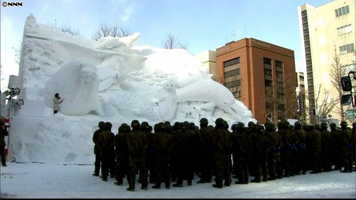 さっぽろ雪まつり明日開幕…大雪像引き渡し