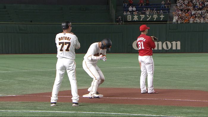 巨人73イニングぶりタイムリーで同点 大城のスリーベースに「8度見ぐらいした」