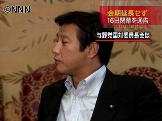 与党側、16日の国会閉幕を野党側に通告