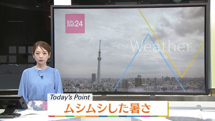 【天気】ムシムシ…東京は今年1番の暑さ