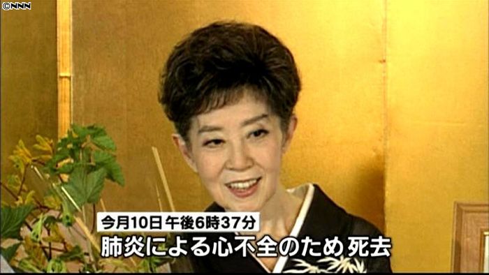 舞台「放浪記」森光子さん死去　９２歳