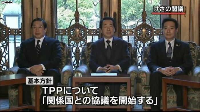 政府、TPPの基本方針を閣議決定