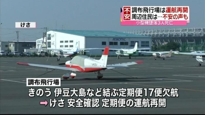 調布飛行場 定期便の運航を再開