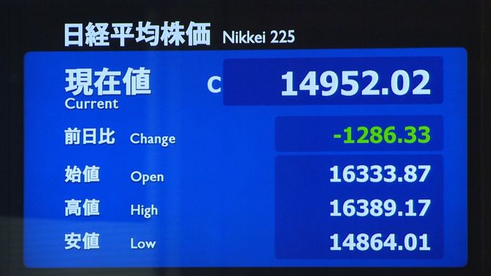 英EU離脱勝利確実で日経平均1286円安