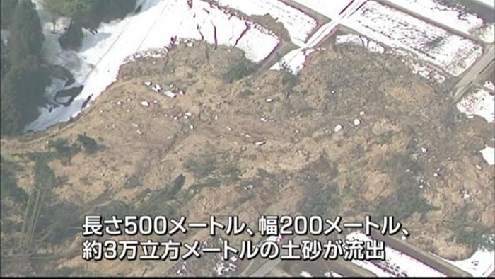 大規模地滑りで用水路など被害 糸魚川市