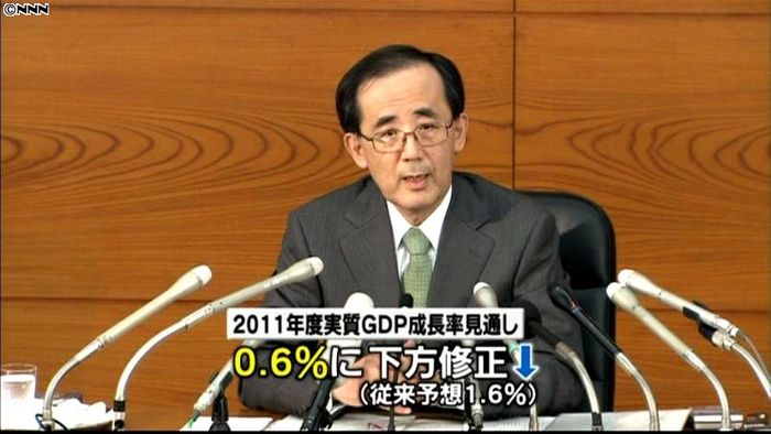 今年度経済成長率0.6%に下方修正~日銀
