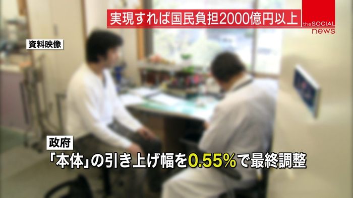 医師報酬0.55%引き上げで最終調整