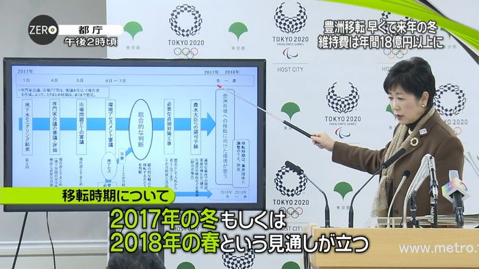 豊洲移転 早くても来年冬から再来年春に