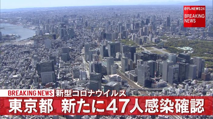 東京都で新たに47人の感染確認