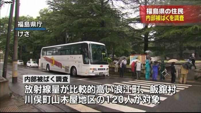 福島県　住民の内部被ばく調査を開始