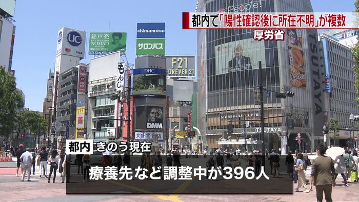 感染確認後に連絡取れず…複数が不明 東京