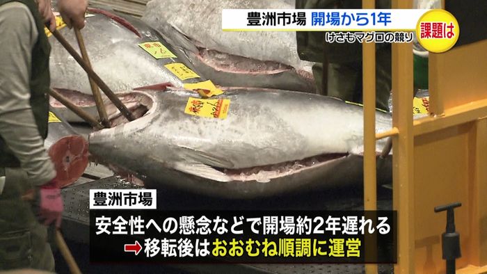 豊洲市場、開場から1年 築地から移転
