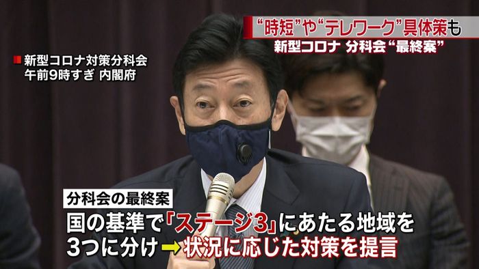 分科会 感染拡大地域“外出自粛”など提言