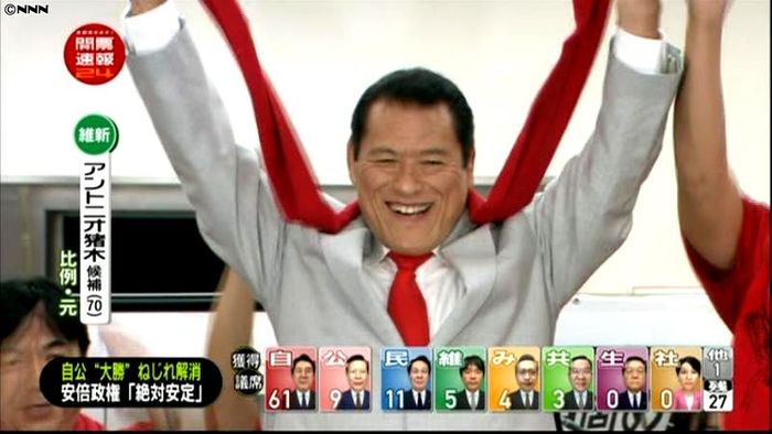 【参院選】比例代表でアントニオ猪木氏当確