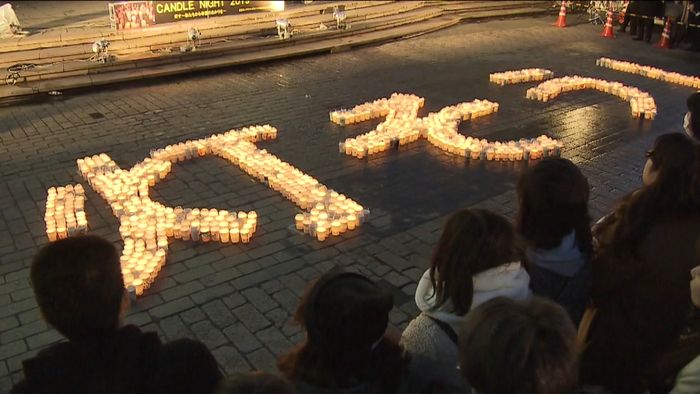 震災8年 仙台で「キャンドルナイト」