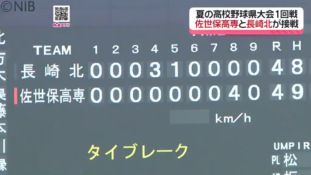 夏の高校野球県大会】延長タイブレークで決着「佐世保高専vs長崎北」3