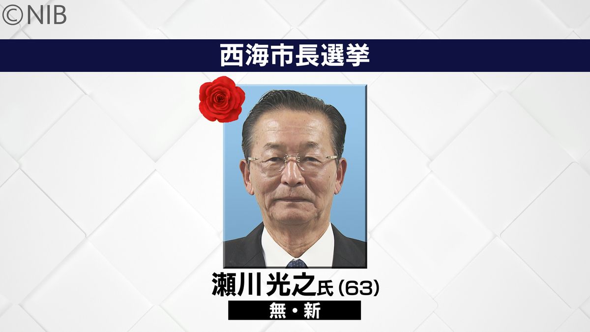 【速報】西海市長選挙 新人の瀬川光之氏が当選確実《長崎》