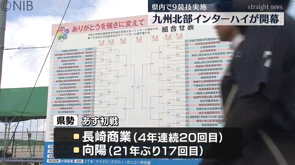九州北部インターハイ開幕　ソフトボールは大村市で開催　長崎商業と向陽は23日登場《長崎》