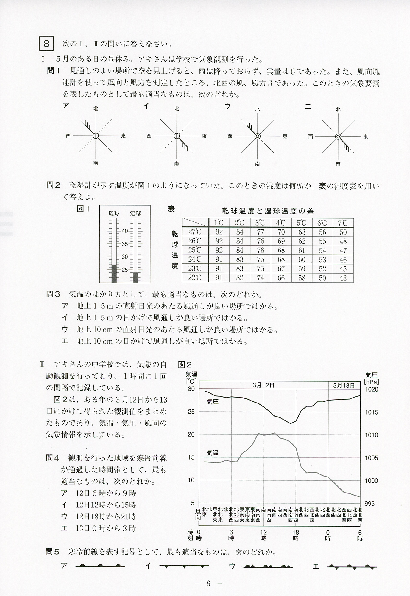 2024年度 長崎県公立高校入学者選抜学力検査 問題と模範解答【理科