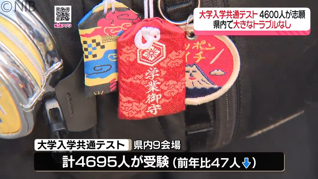 大学入学共通テスト終わる」県内9会場で4695人が志願 大きなトラブル