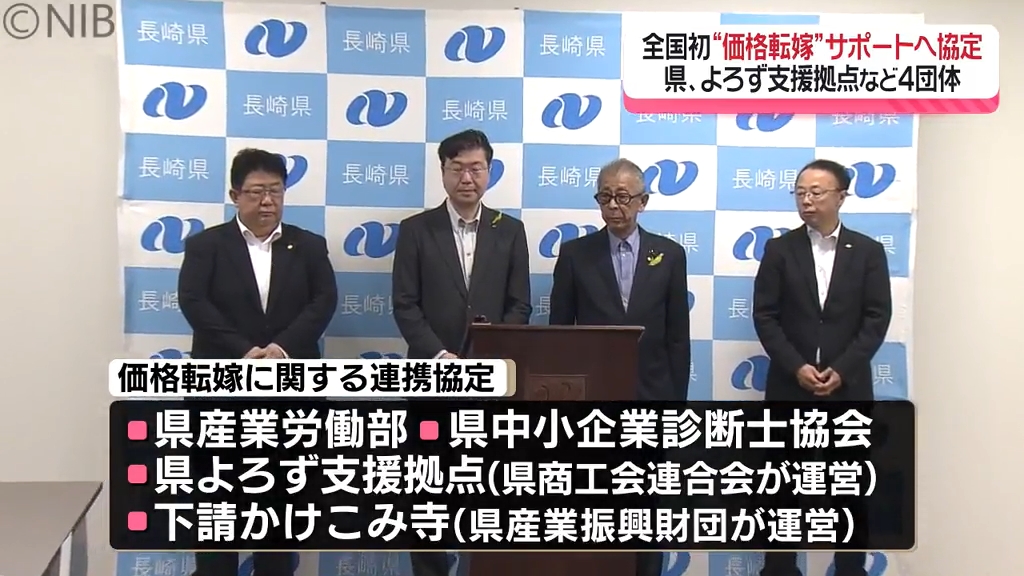 全国初 “高騰分の適切な価格転嫁”に向けサポート連携協定 県やよろず