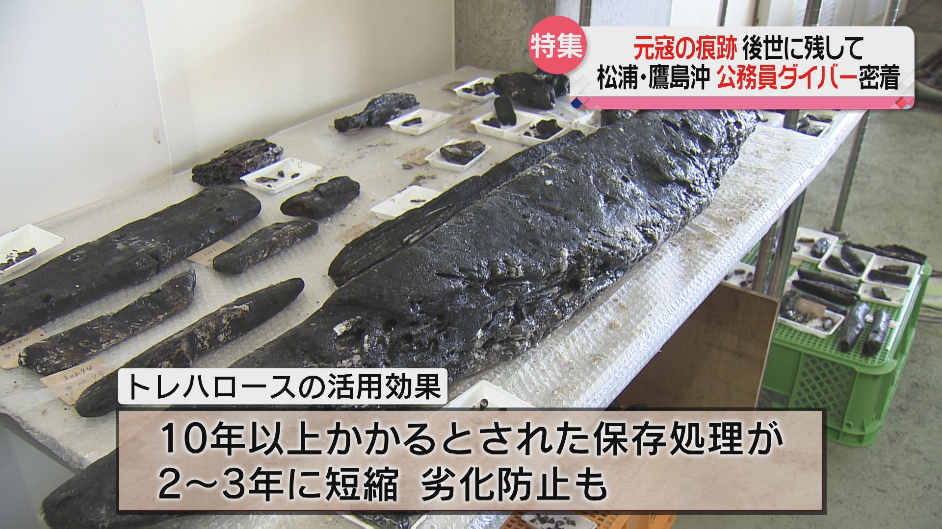3ページ目 地域の歴史解き明かす“公務員ダイバー” 「元寇」関連遺物は