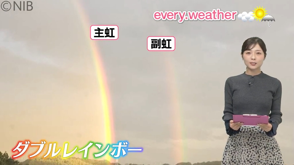 天気】大村ではダブルレインボー出現 何の予兆？ 22日の雨は佐世保市10