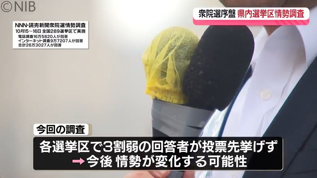 衆院選序盤「県内選挙区情勢調査」長崎1区は国民民主先行 2区と3区は与野党競り合いに《長崎》
