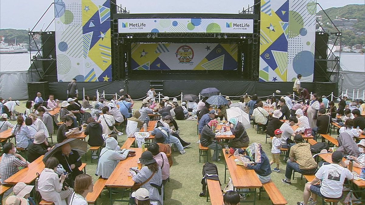 食と遊びの祭典「DEJIMA博」開催中　ヒルナンデスメンバーも生中継で登場　歓声飛び交う《長崎》
