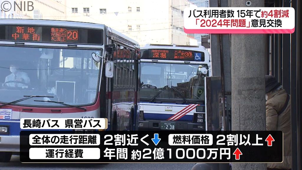 バス利用者数15年で約4割減　路面電車は運転士減で本数も減「2024年問題」意見交換《長崎》