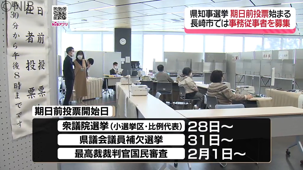 選挙戦】長崎市は異例の“トリプル選挙” 投票用紙交付や場内整理