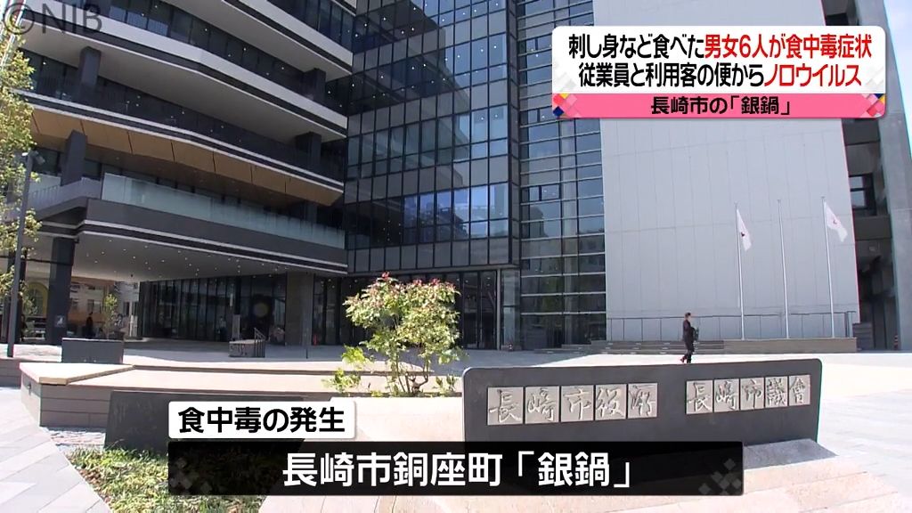 長崎市の飲食店「銀鍋」で男女６人食中毒…ノロウイルス検出《長崎》