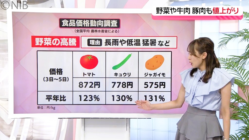 止まらない生鮮食品の値上がり「長雨や猛暑などの影響で野菜が高騰