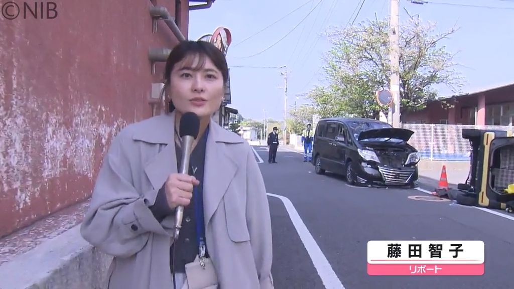 【事故】長崎市の市道で出会い頭に車2台が衝突　軽乗用車が横転もけが人はなし《長崎》