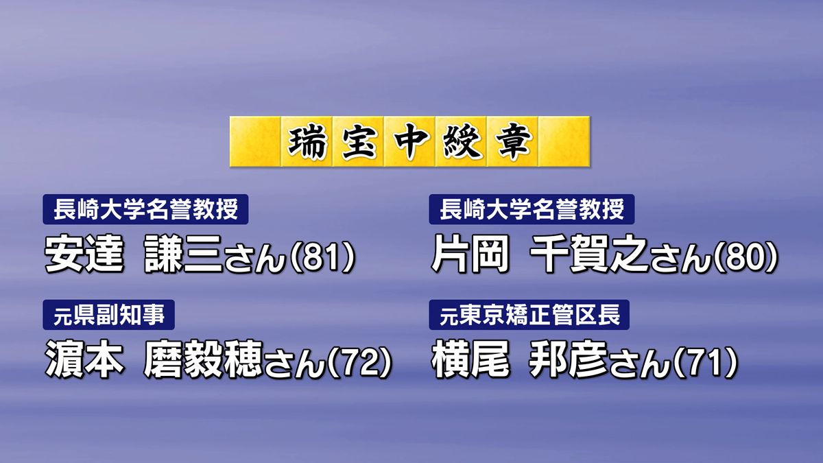 長崎大の名誉教授などが受章「春の叙勲」県内から瑞宝章46人 旭日章11