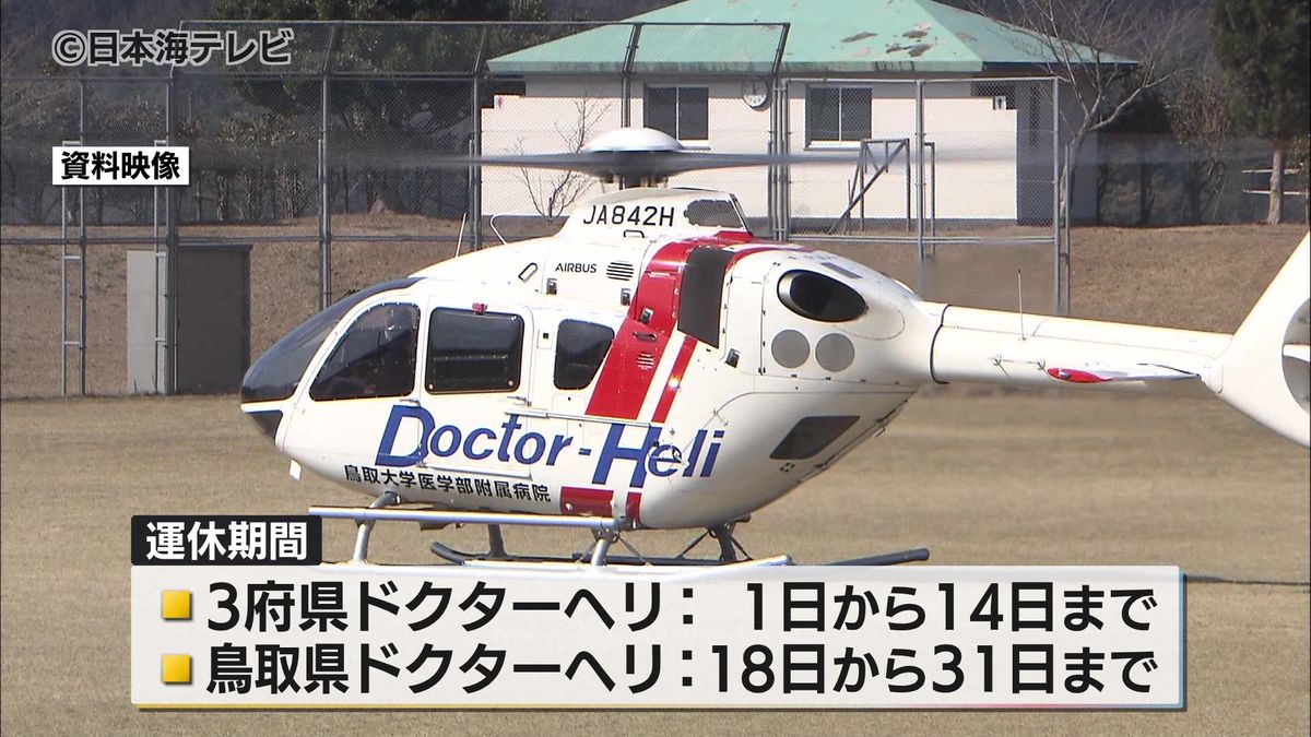 鳥取県のドクターヘリ 3月も2つの機体が順次運休 鳥取県ドクターヘリは 