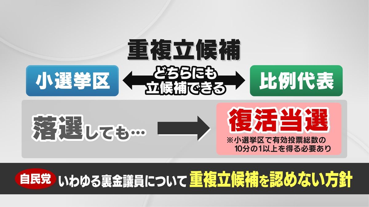 衆院選は重複立候補ができる