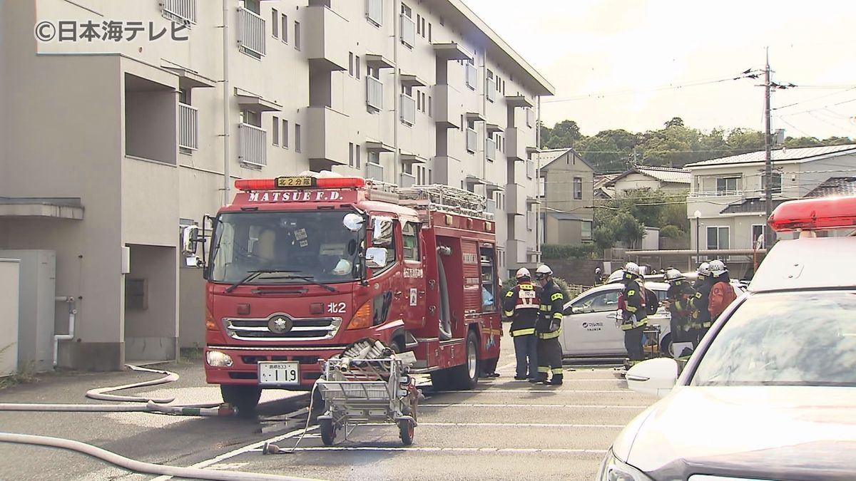 「火をつけた」母親に娘からメール　市営住宅で火事　住人の2人が軽傷　警察は放火の可能性も含め捜査中　島根県松江市