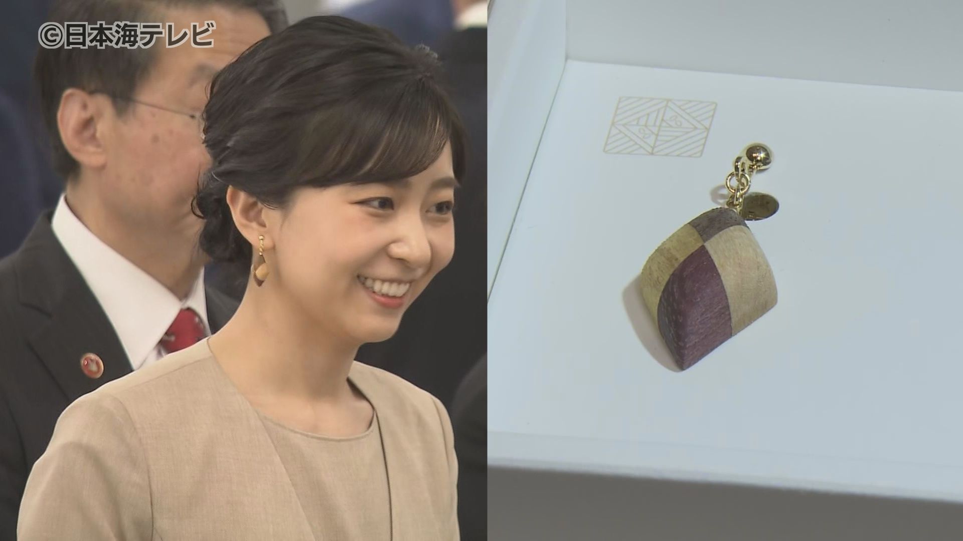 【美品】佳子さま　白谷工房　木製　ストライプ　バレッタ　寄木細工 美品】佳子さま 白谷工房 木製 ストライプ バレッタ 寄木細工