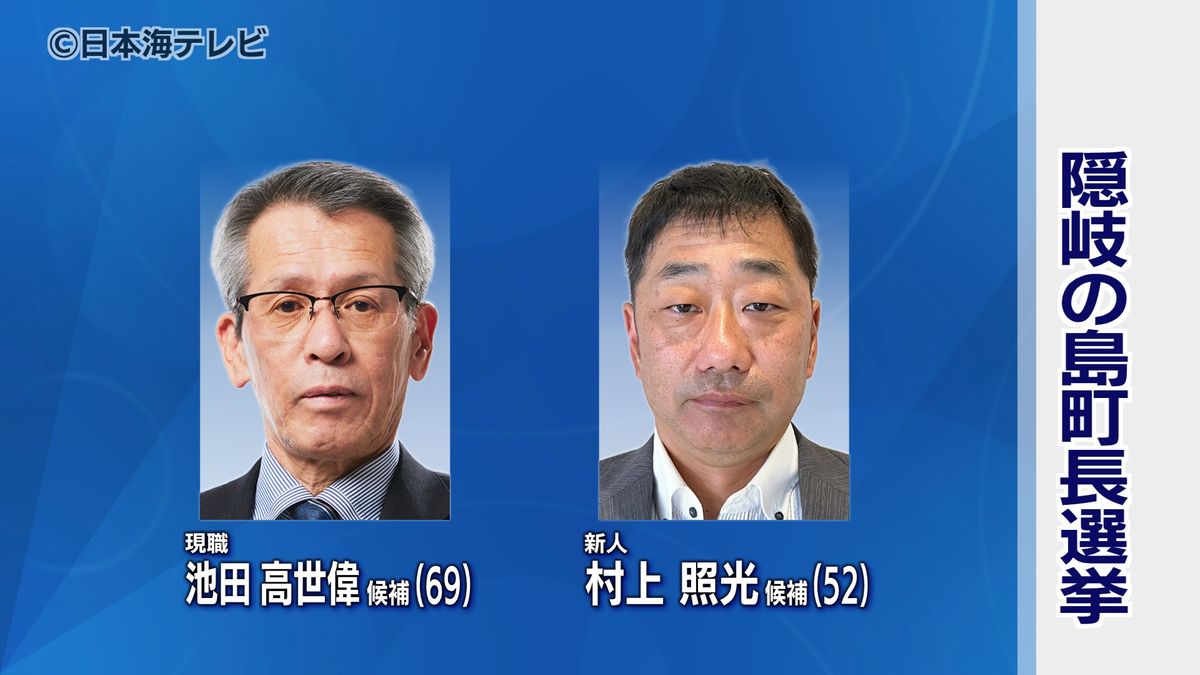 任期満了に伴う隠岐の島町長選挙 3期目を目指す現職と新人が立候補 島根県隠岐の島町