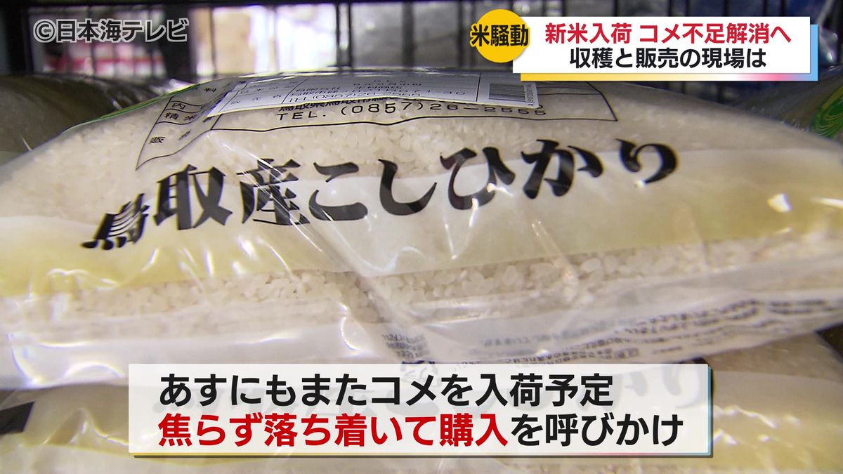 「安心してお買い求めいただけるようになると思います」　全国的に広がったコメの品薄問題　例年より1週間早く新米を収穫し小売店でも順次入荷予定　鳥取県・島根県